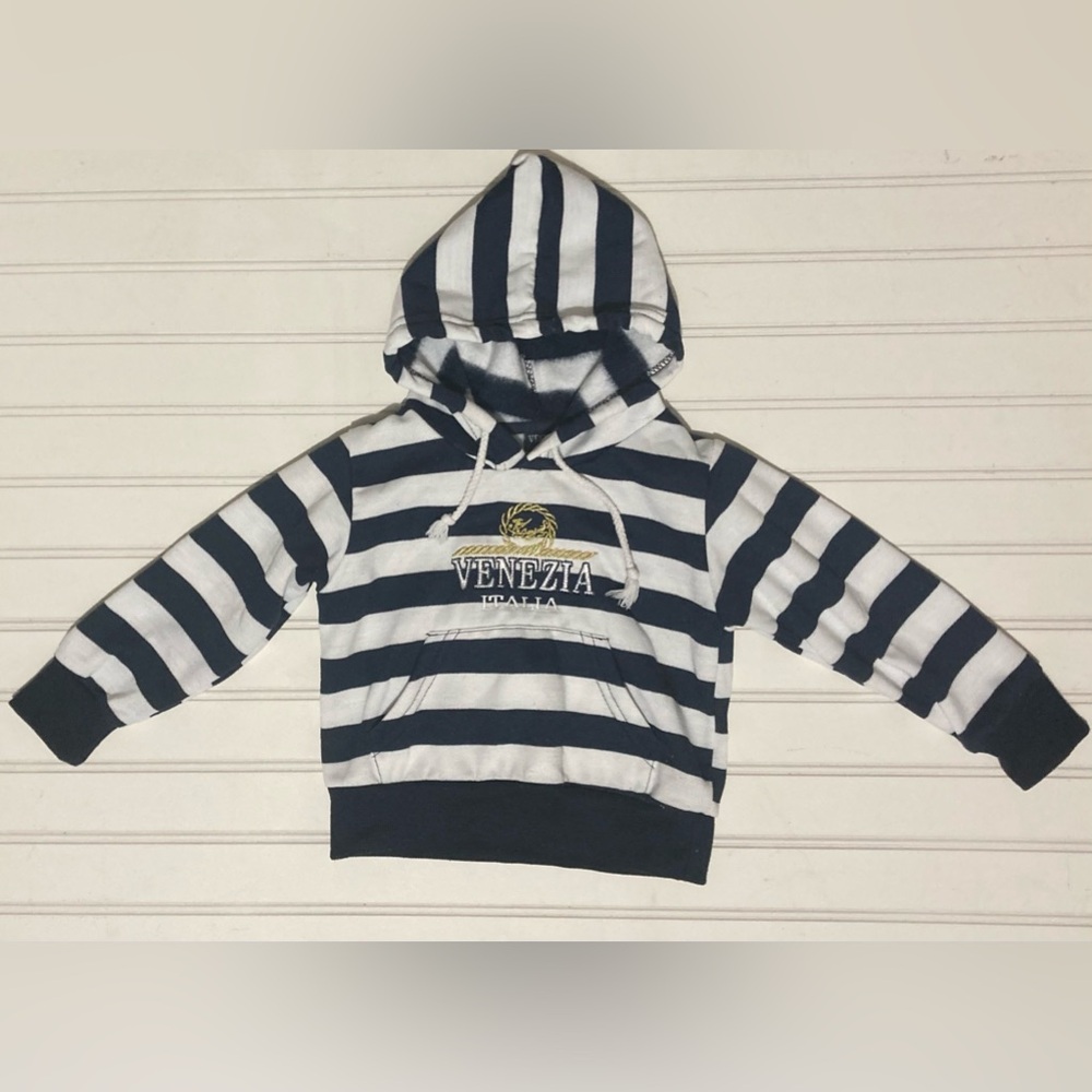 Star Venezia Baby Sweater 1-2 Year Navy White Striped Hoodie Sweatshirt Beach